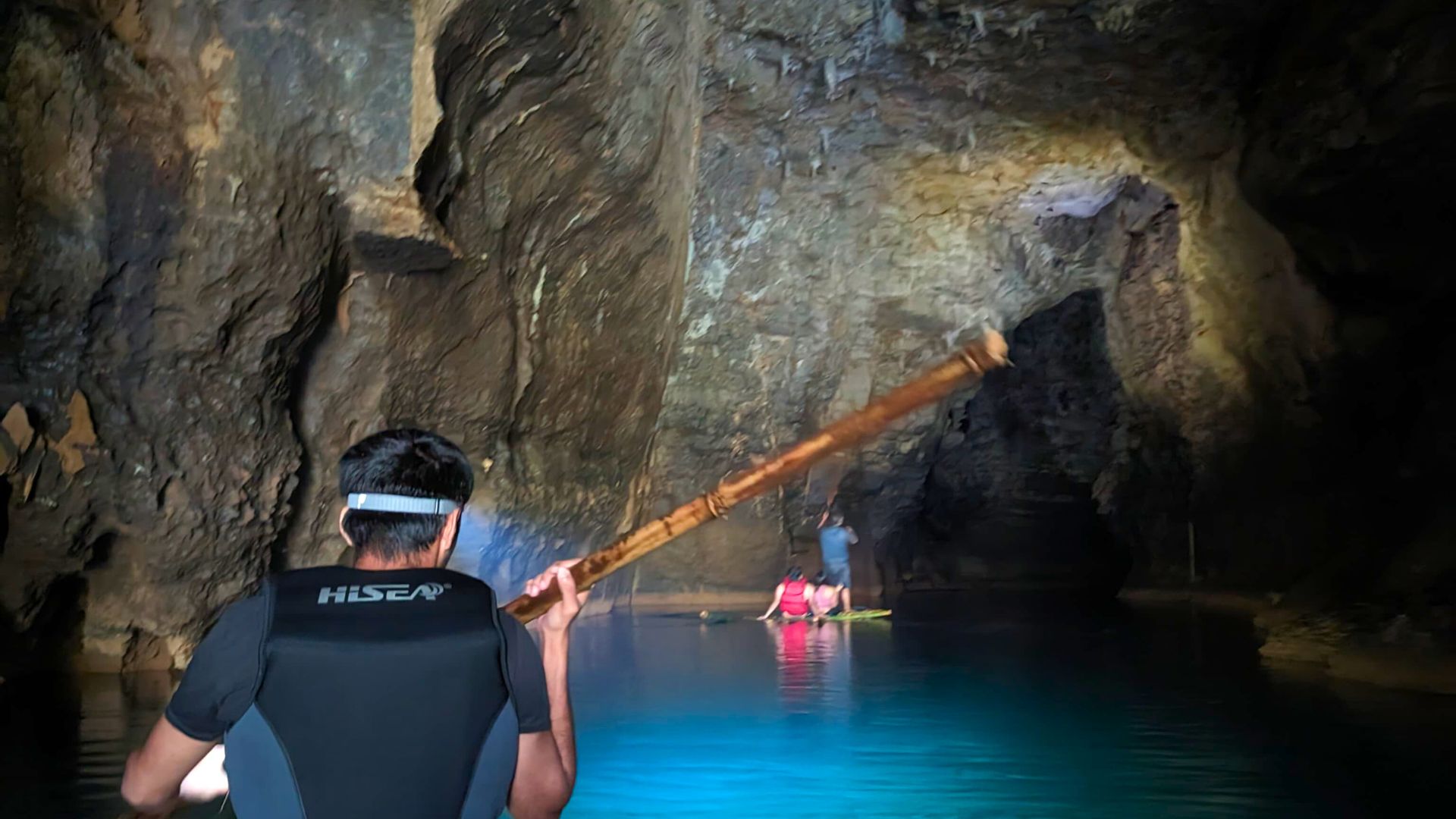 Sunlight streaming into hidden cave