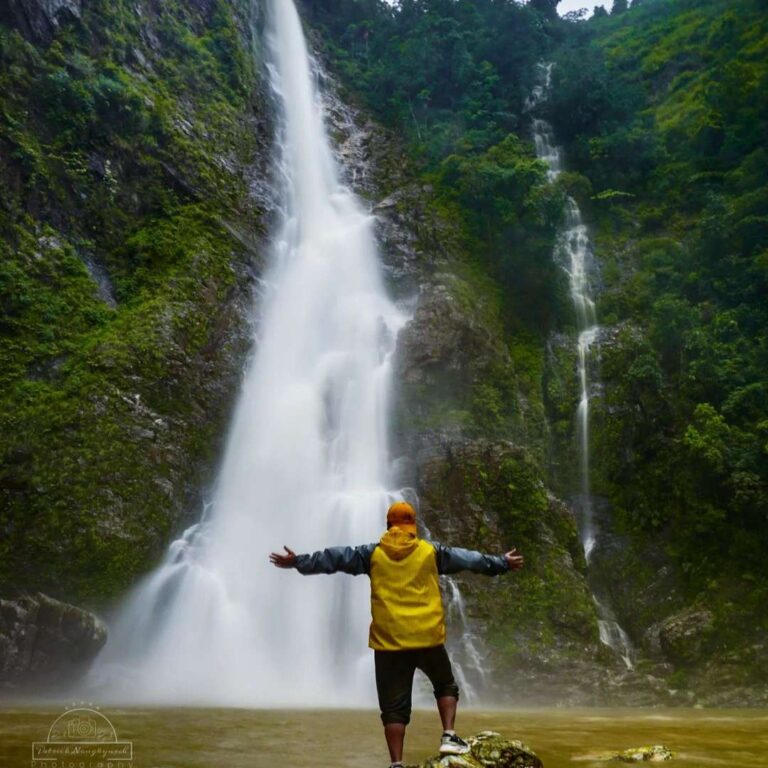 Pmksew Waterfall in Meghalaya