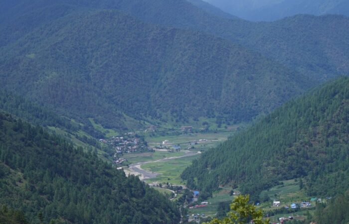 Scenic mountain road leading to Zimthung Village in Arunachal Pradesh .