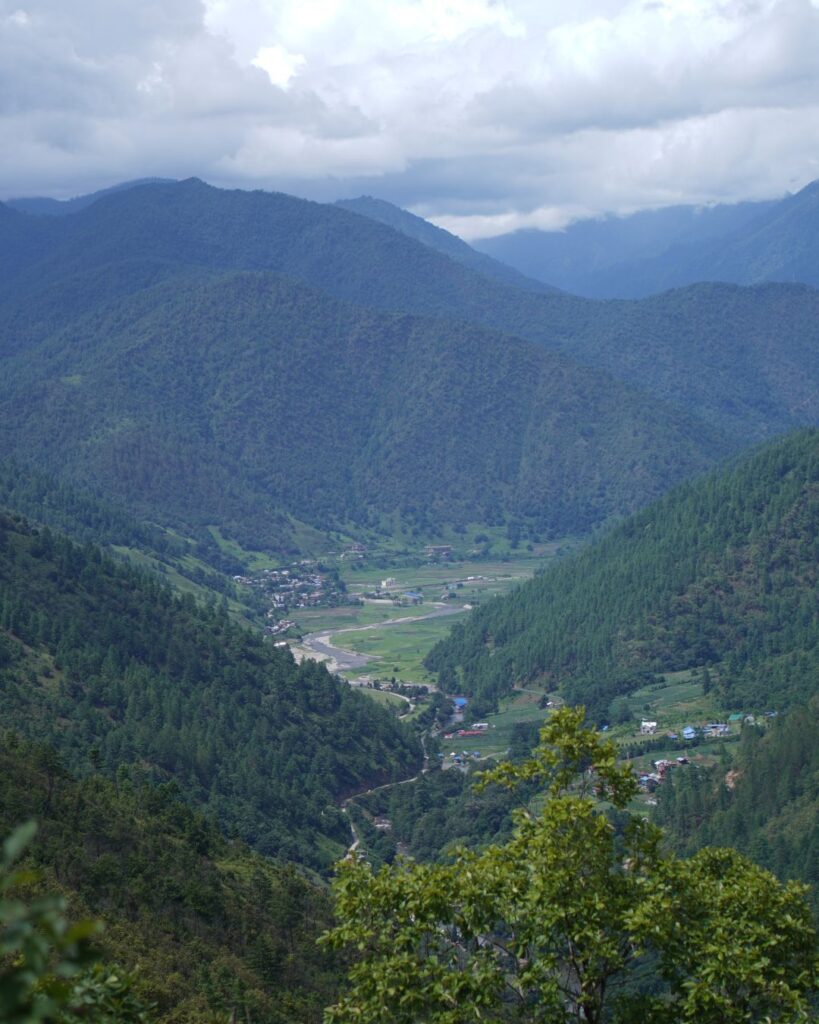 Scenic mountain road leading to Zimthung Village in Arunachal Pradesh .