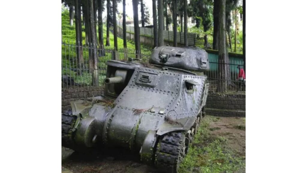 Abandoned M3 Lee tank at Kohima battlefield site