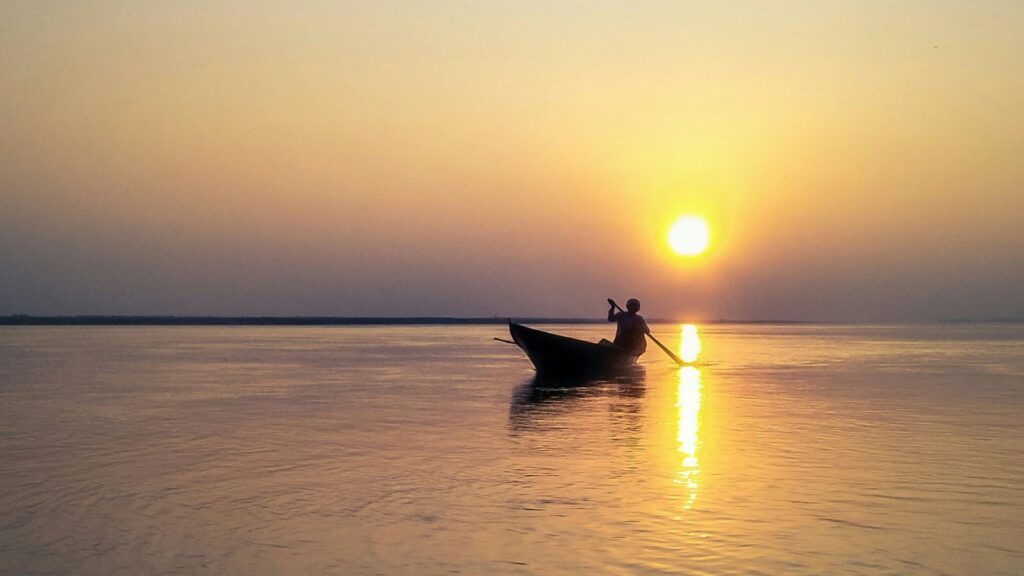 Brahmaputra at sunset