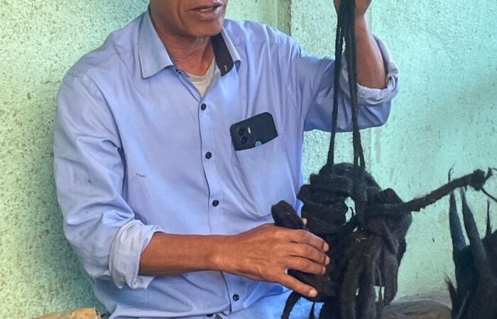 Rope made with Yak hair to tie Yaks