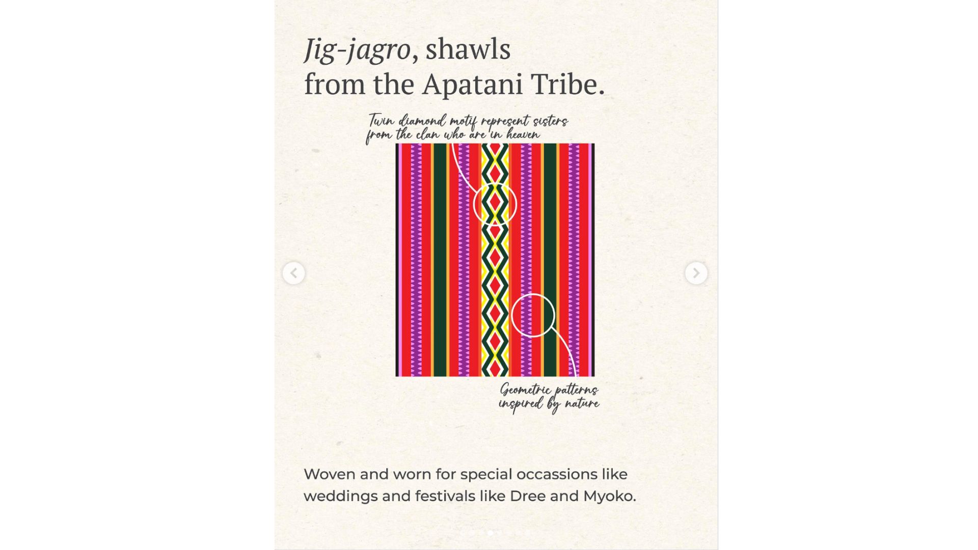Traditional textiles and cultural attire reflecting identity in Arunachal Pradesh