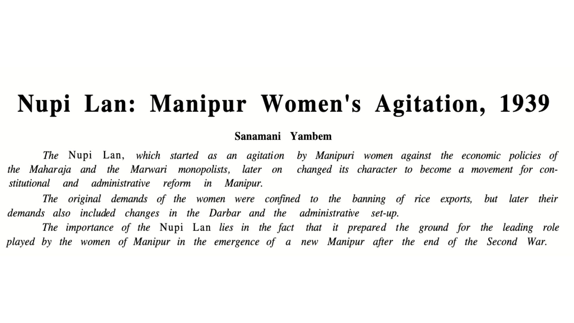Nupi Lan historical document excerpt