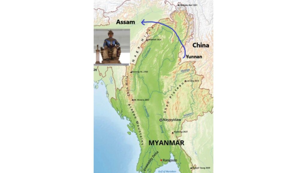 Migration of Tai speaking into Assam