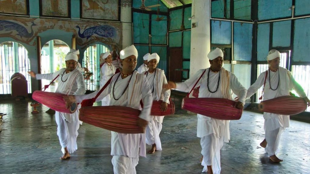 Sattriya drummers performing in Assam