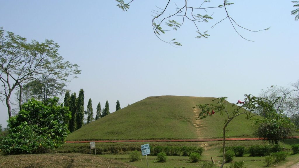 Earthen Ahom burial mound at Charaideo