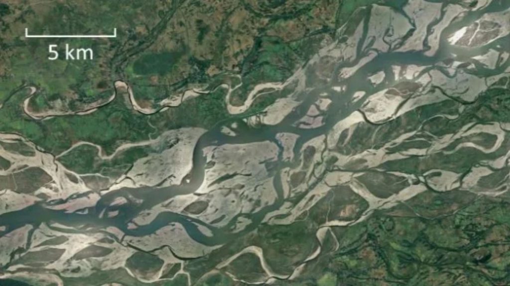 The Brahmaputra is one of the world's largest braided rivers, continually shifting its channels, creating islands and reshaping Assam's floodplains