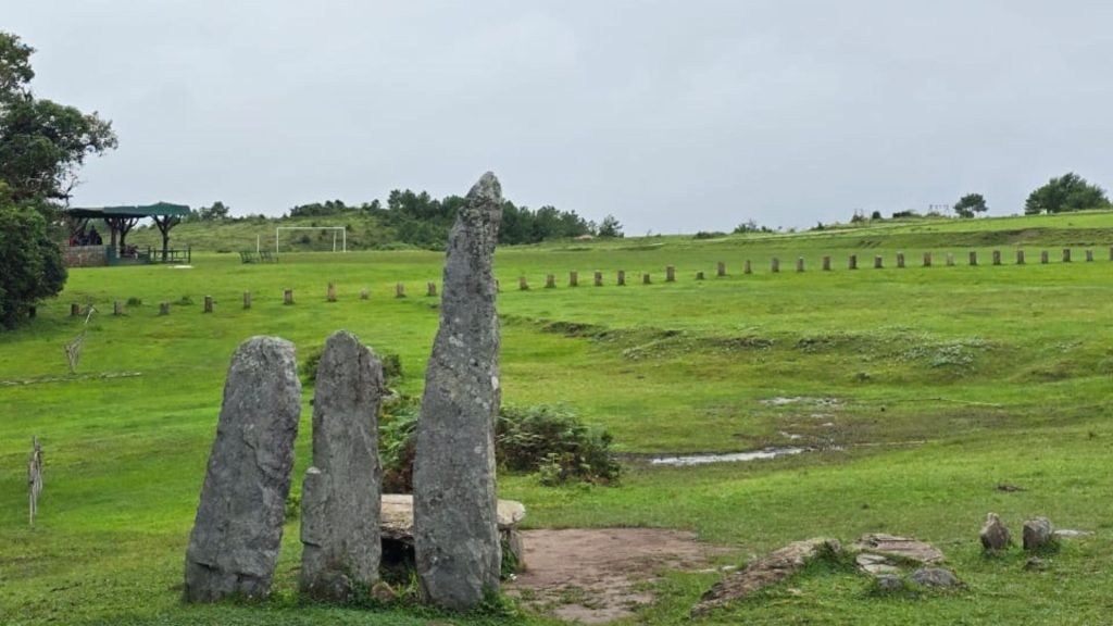 Sacred monoliths in a Khasi landscape